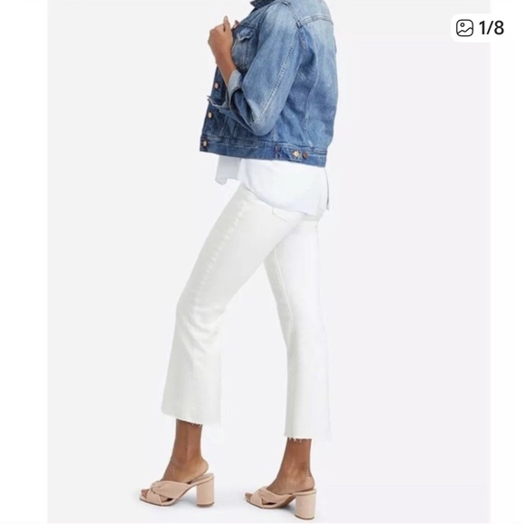 Spanx White Cropped Flare Pull On Jeans - small - Picture 1 of 9